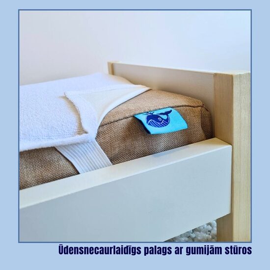 Ūdensnecaurlaidīgs palags gumijas stūros 60x150